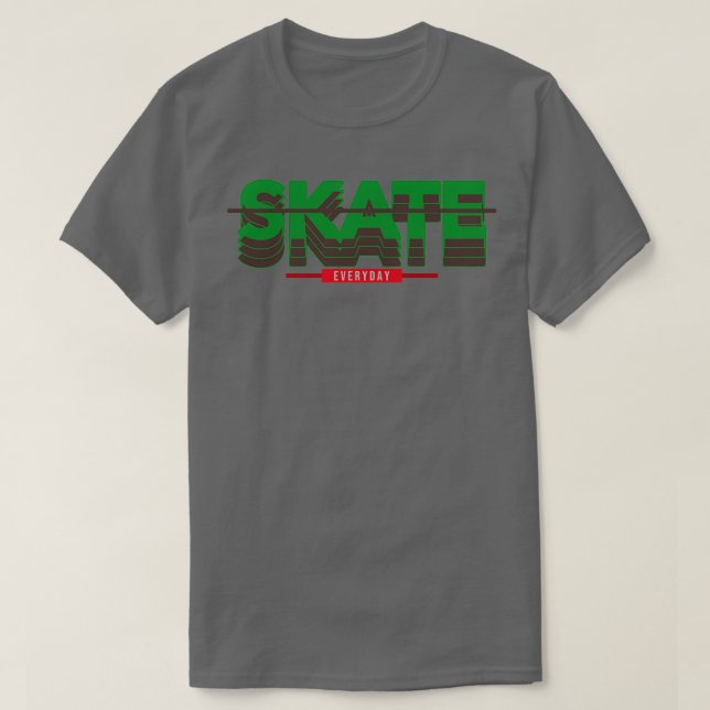 Camiseta Diseño de la piel en verde (Diseño del anverso)
