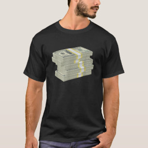 Camiseta Diseño de la Pila de Dinero en Dólares