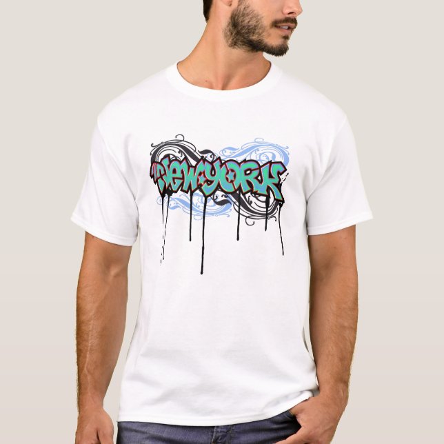 Camiseta Diseño de la pintada de Nueva York (Anverso)