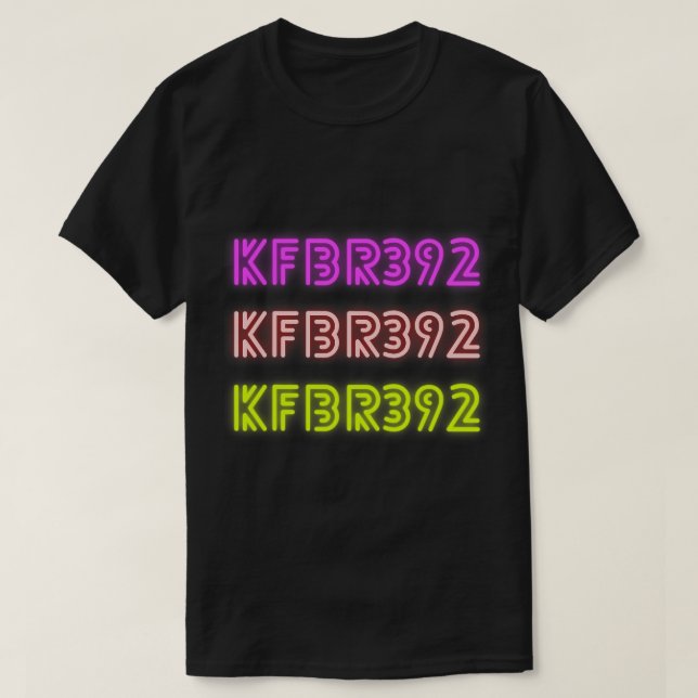 Camiseta Diseño de la placa de licencia KFBR392 Retro de lo (Diseño del anverso)