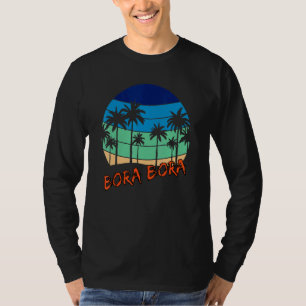 Camiseta Diseño de la playa del atardecer retro Bora Bora