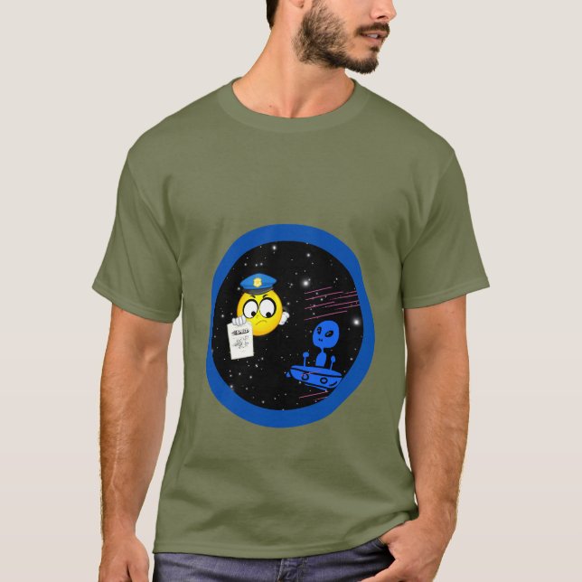 Camiseta Diseño de la policía espacial (Anverso)