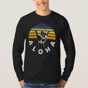 Camiseta Diseño de la puesta del sol de Aloha Shaka Amor po