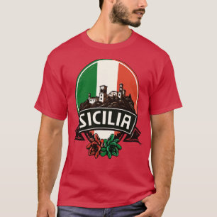 Camiseta Diseño de la región italiana de Sicilia Retro