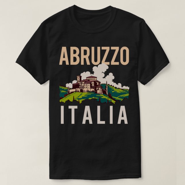 Camiseta Diseño de la región retro italiana de Abruzzo Ital (Diseño del anverso)