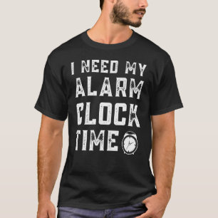 Camiseta Diseño de la ropa de reloj de alarma