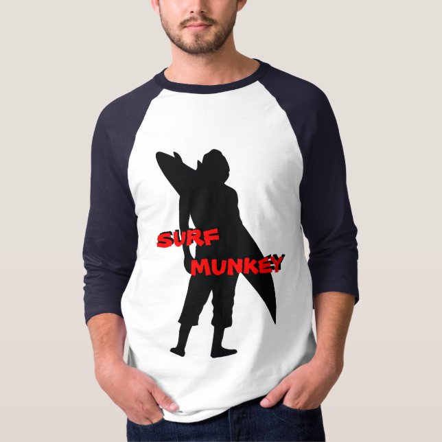 Camiseta Diseño de la silueta de Shortboarder (Anverso)