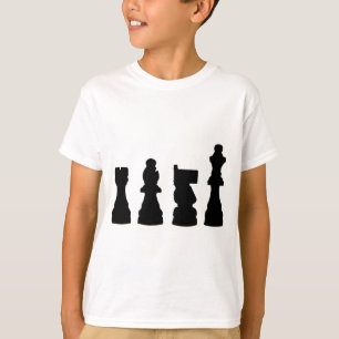 Camiseta Diseño de la silueta del pedazo de ajedrez
