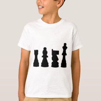 Camiseta Diseño de la silueta del pedazo de ajedrez