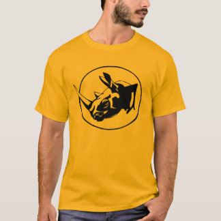 Camiseta Diseño de la silueta del rinoceronte
