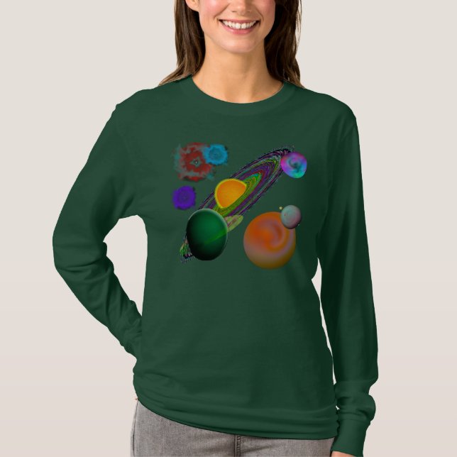 Camiseta Diseño de la Sistema Solar (Anverso)
