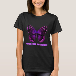 Camiseta Diseño de la sobredosis de la cinta morada de mari