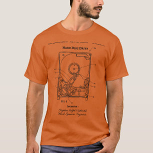 Camiseta Diseño de la tecnología de patentes de disco duro 