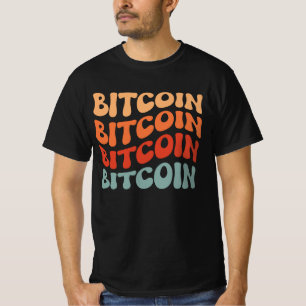 Camiseta Diseño de la tipografía criptográfica de Bitcoin W