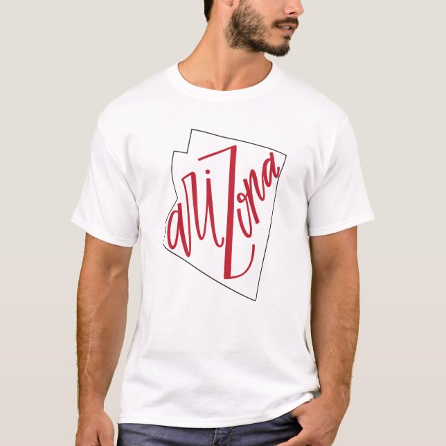 Camiseta Diseño de la tipografía del estado de Arizona el | (Anverso)