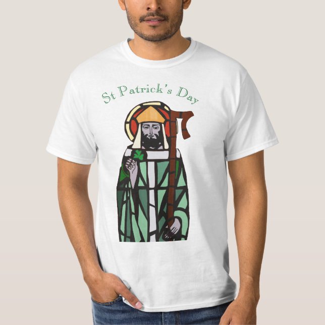 Camiseta Diseño de la ventana de vidrio manchado del Día de (Anverso)