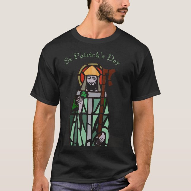 Camiseta Diseño de la ventana de vidrio manchado del Día de (Anverso)