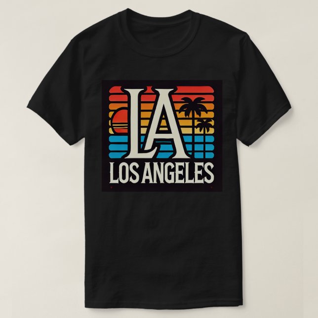 Camiseta Diseño de La Vieja con Palmeras y TShir de atardec (Diseño del anverso)