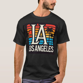 Camiseta Diseño de La Vieja con Palmeras y TShir de atardec