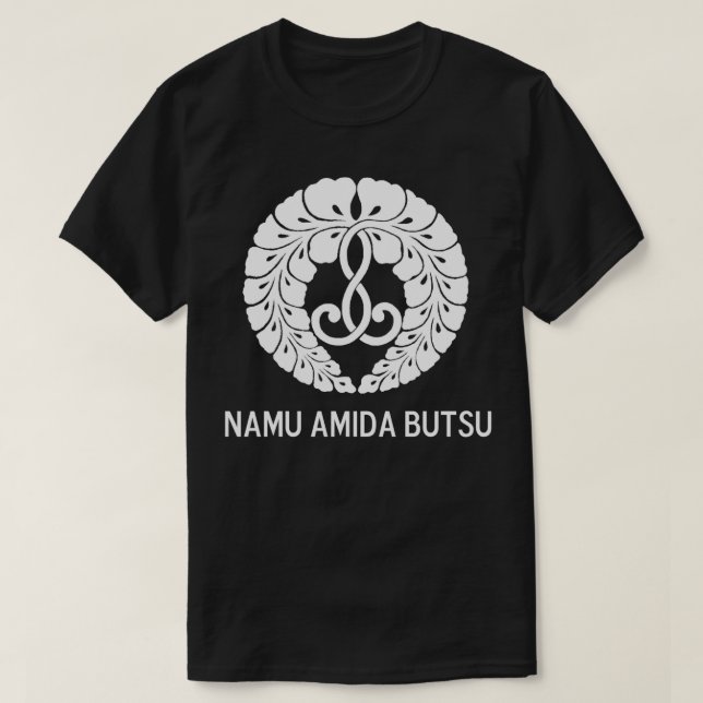 Camiseta Diseño de la Wisteria Escudo Namu Amida Butsu por  (Diseño del anverso)