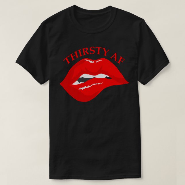 Camiseta diseño de labios sedientos (Diseño del anverso)