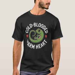 Camiseta Diseño de lagarto de corazón cálido de sangre fría