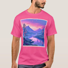 Camiseta Diseño de lago de montaña brillante