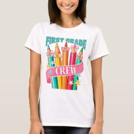 Camiseta Diseño de lápices para estudiantes de primer grado