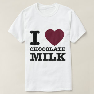 Camiseta Diseño de Leche de Chocolate que Amo
