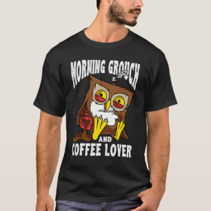 Camiseta Diseño De Lechuza Nocturno Para Café S