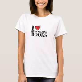 Camiseta Diseño de lector clásico "Me encantan los libros m
