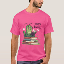 Camiseta Diseño de lectura de gusanos de biblioteca