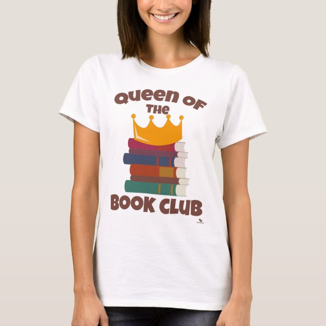 Camiseta Diseño de lectura divertida de la Reina del Libro  (Anverso)