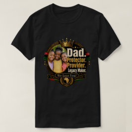 Camiseta Diseño de legado de padre negro (personalizable)