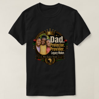 Camiseta Diseño de legado de padre negro (personalizable)