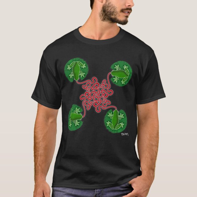 Camiseta Diseño de lengua celta de rana (Anverso)