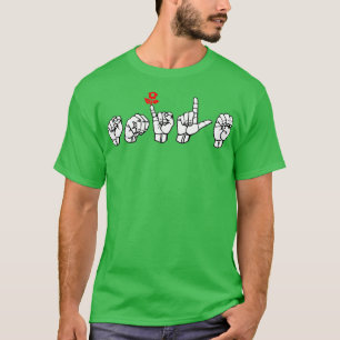 Camiseta Diseño de lenguaje de Rótulo SMILE ASL 6