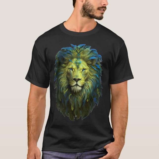 Camiseta Diseño de León Majestuoso (Anverso)