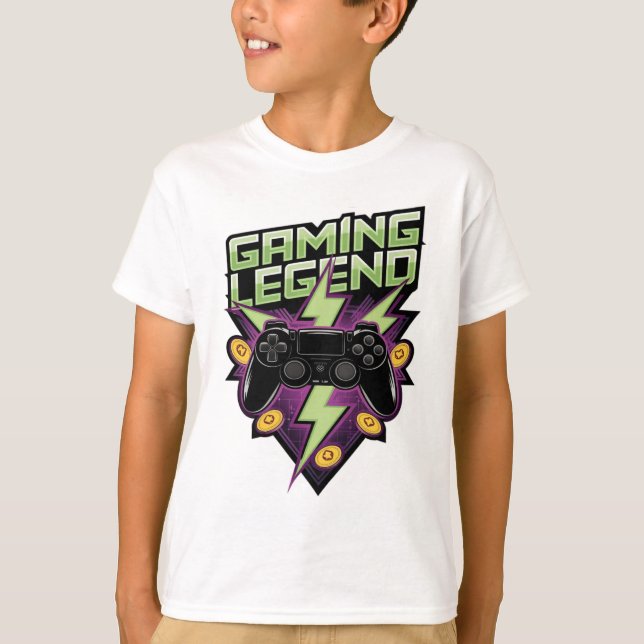 Camiseta Diseño de leyenda de juegos (Anverso)