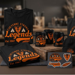 Camiseta diseño de leyendas fuertes de Cheyenne en tendenci