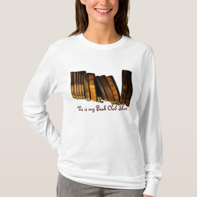 Camiseta Diseño de libros antiguos de grupos de lectura de  (Anverso)