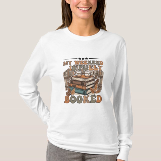 Camiseta Diseño de libros otoñales (Anverso)