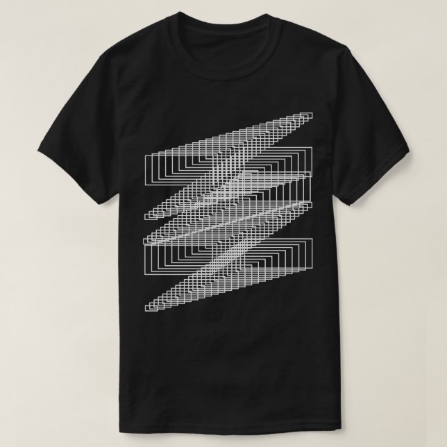 Camiseta diseño de líneas cuadradas 1 (Diseño del anverso)
