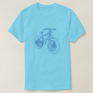 Camiseta Diseño de líneas de bicicleta para niños/jóvenes