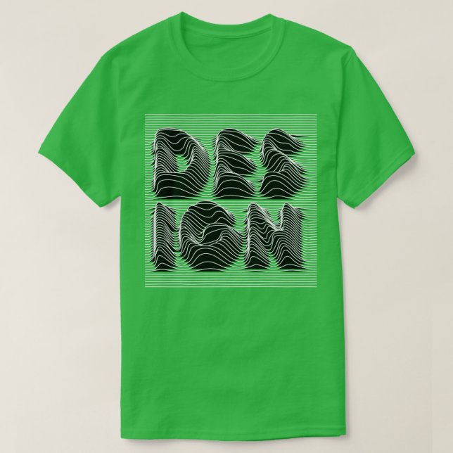 Camiseta diseño de líneas de onda (Diseño del anverso)
