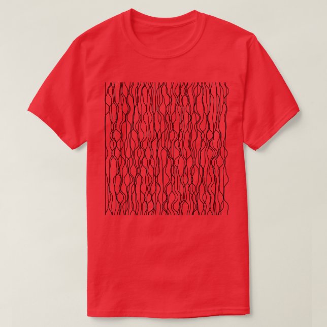 Camiseta diseño de líneas de ondas geométricas (Diseño del anverso)