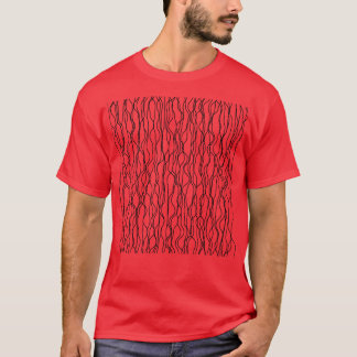 Camiseta diseño de líneas de ondas geométricas