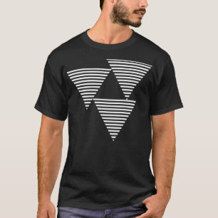 Camiseta diseño de líneas triángulos
