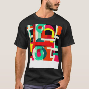 Camiseta Diseño de líneas y curvas de Bauhaus