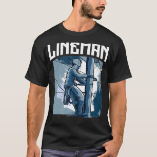 Camiseta Diseño de Lineman Eléctrico de Lineworker para una